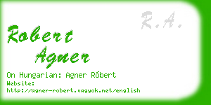 robert agner business card